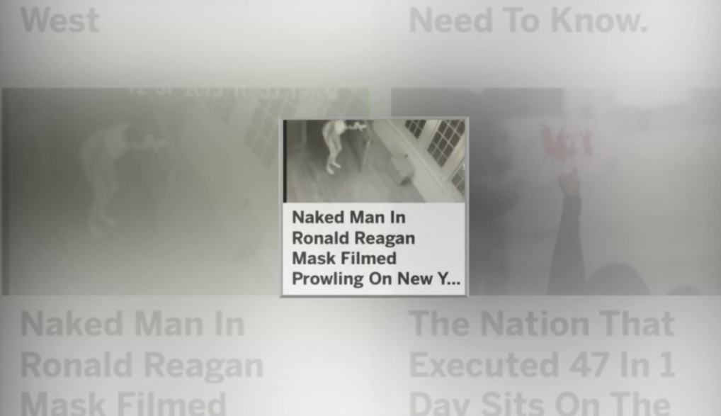 Naked Alabama man wearing Ronald Reagan mask seen peeping in